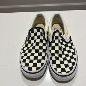 Vans-blk and white checker